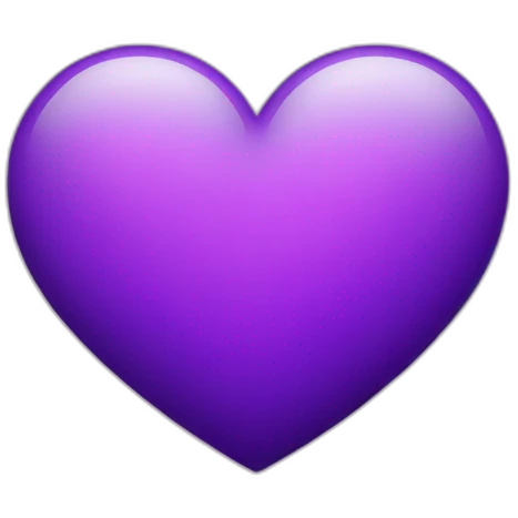 A pixelated purple heart emoji
