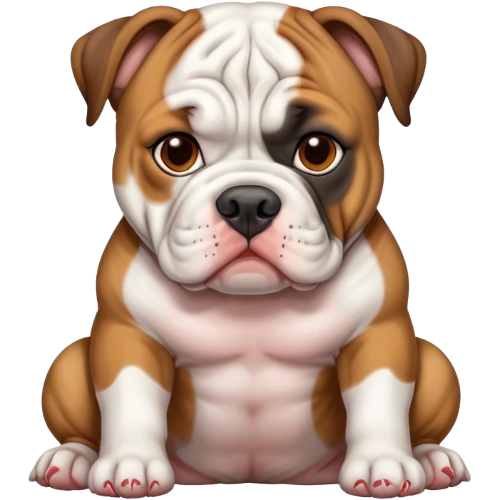American bulldog brindle sitting emoji
