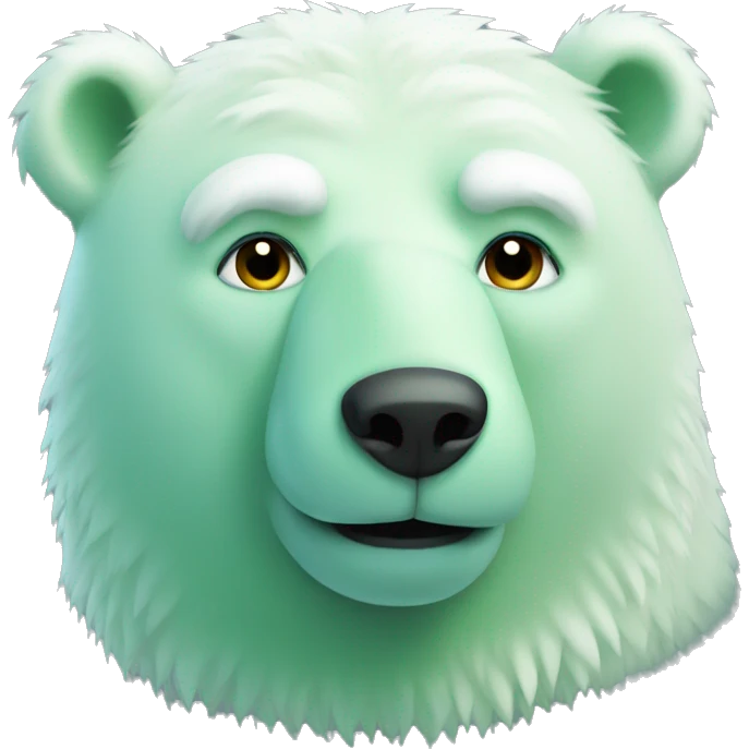 Green polar bear emoji