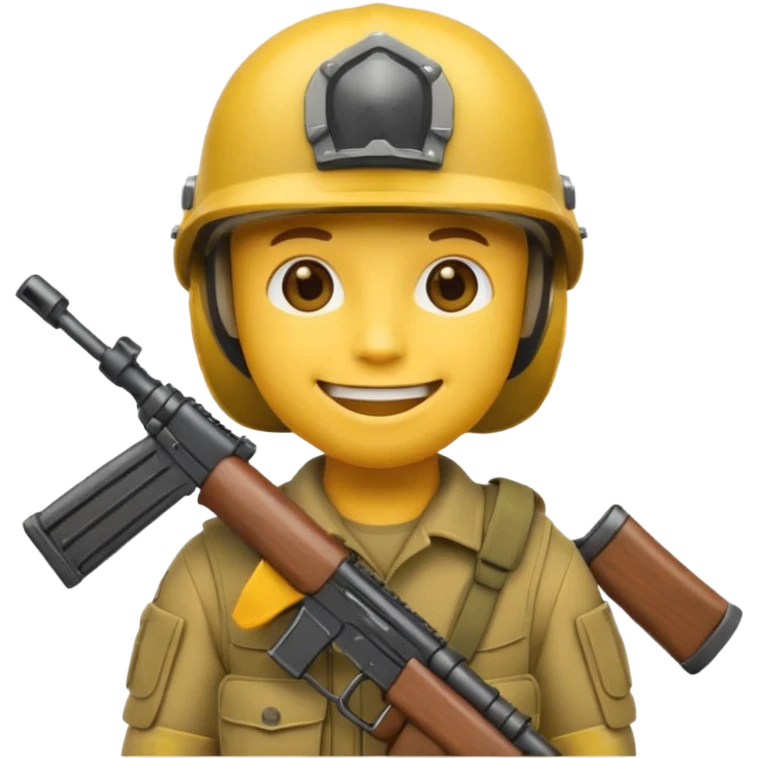 Yellow emoji face soldier emoji