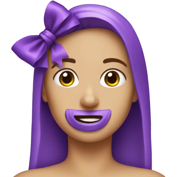 purple bow emoji