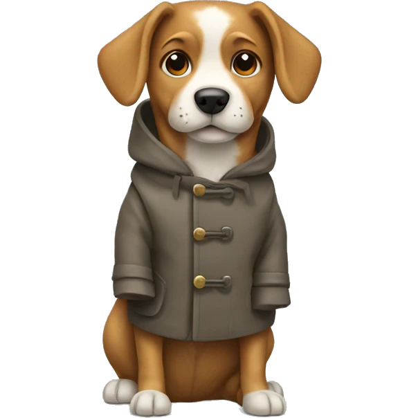 dog wearing a coat emoji