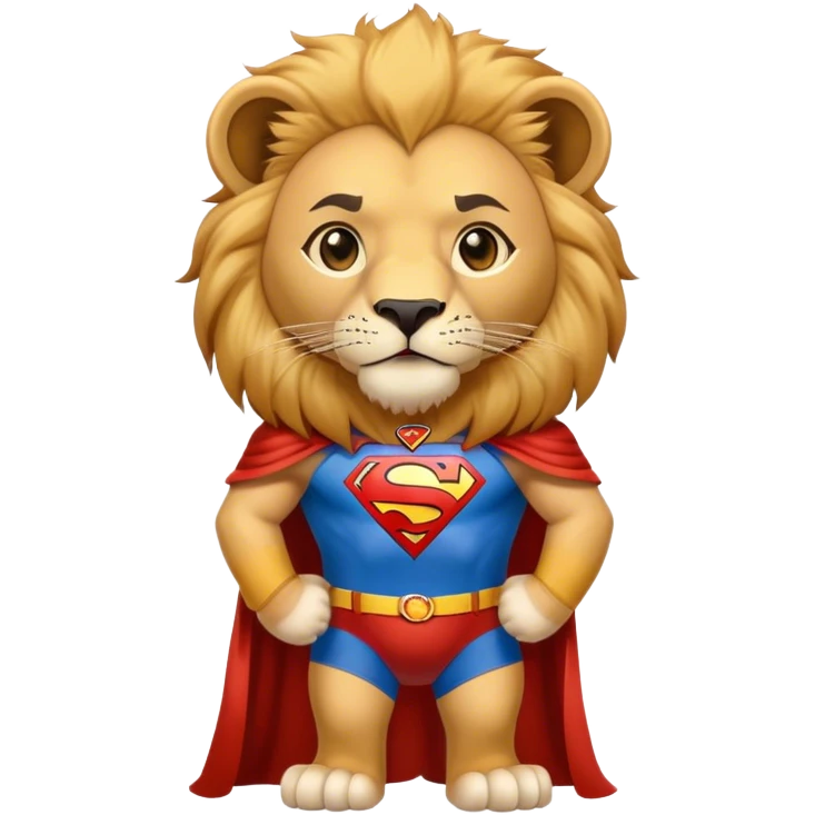 ￼ lion wearing superman jersey emoji