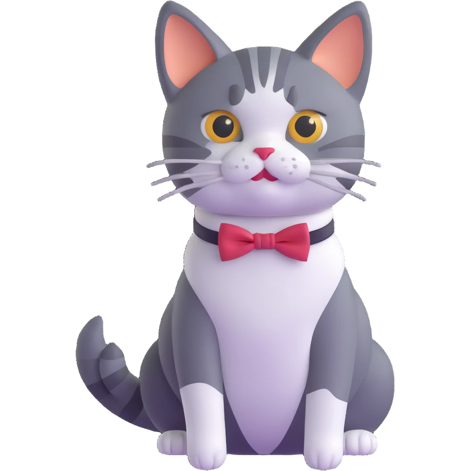 cat with bowtie emoji