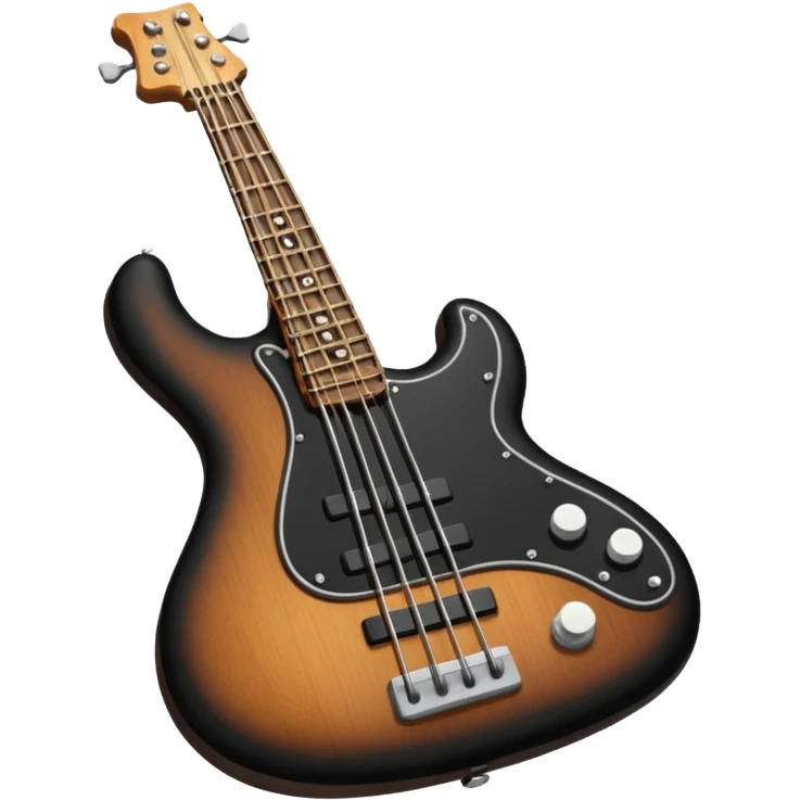 head of a electric bass guitar with 4 knobs emoji