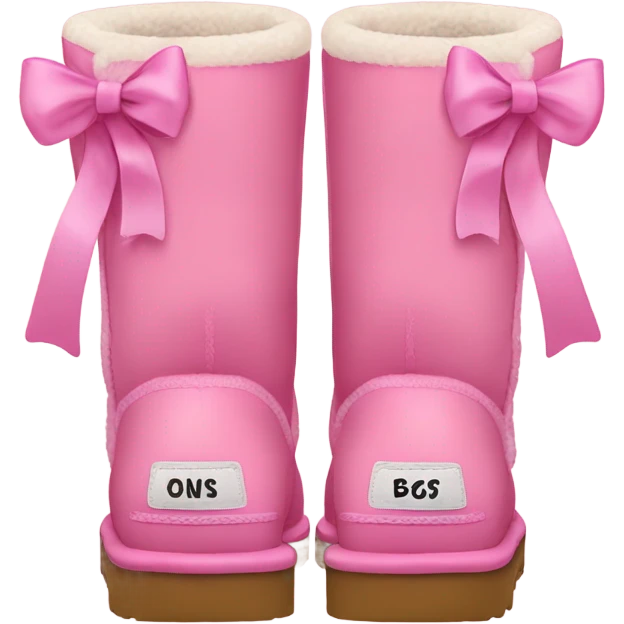 pink uggs with bow emoji