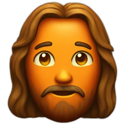 Jesus Christ pumpkin head emoji