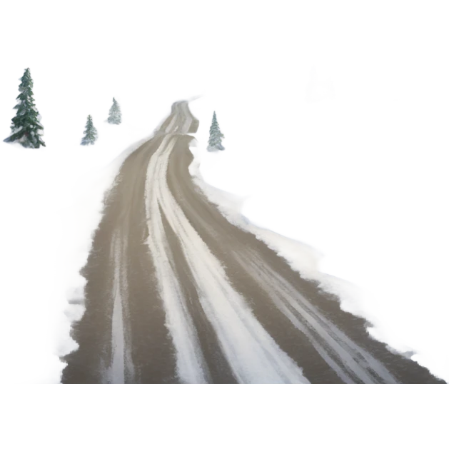 8 inch deep Snow plowed country roads on a beautiful landscape  emoji