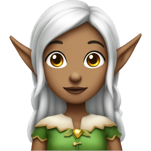 elf girl withe skin emoji