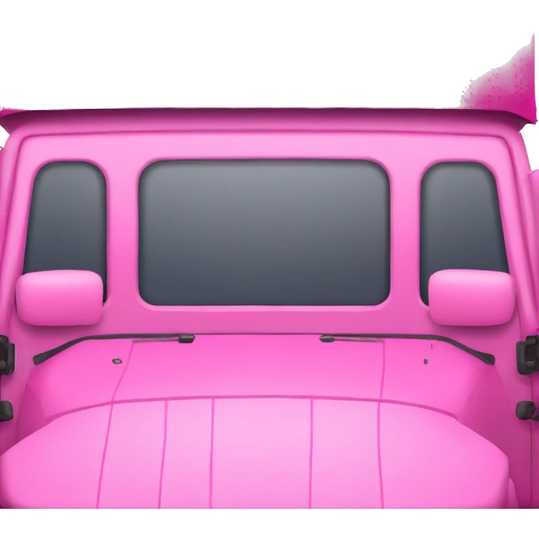Modern pink jeep front view emoji