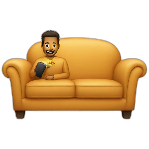 Mickel Jordan in a sofa  emoji