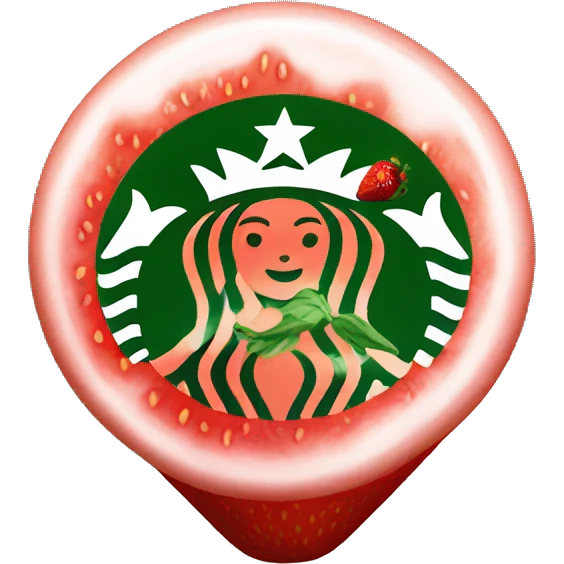 Strawberry starbucks emoji