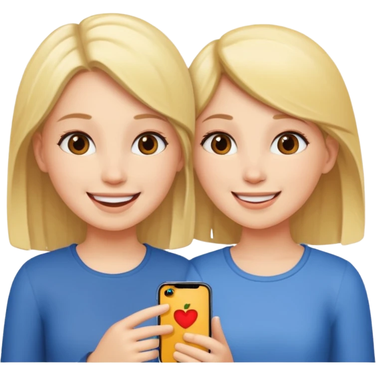 Две девушки общаются  emoji