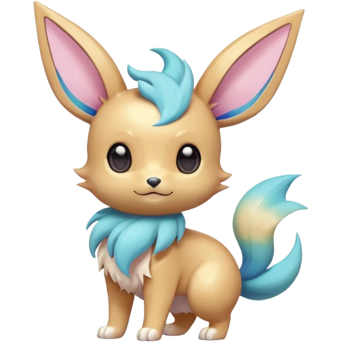 Shiny Colorful Pastel Kawaii Eeveelution-Cute-Pokémon-fusion full body emoji