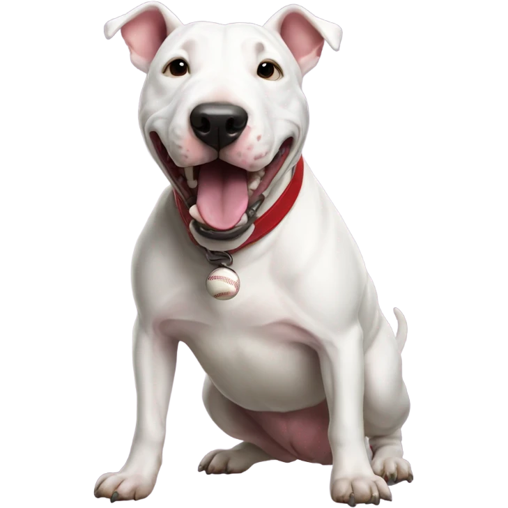 Baseball bull terrier  emoji
