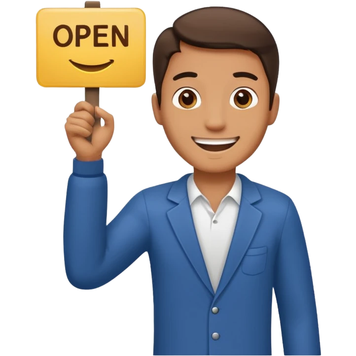 man holding up an open sign, full body emoji