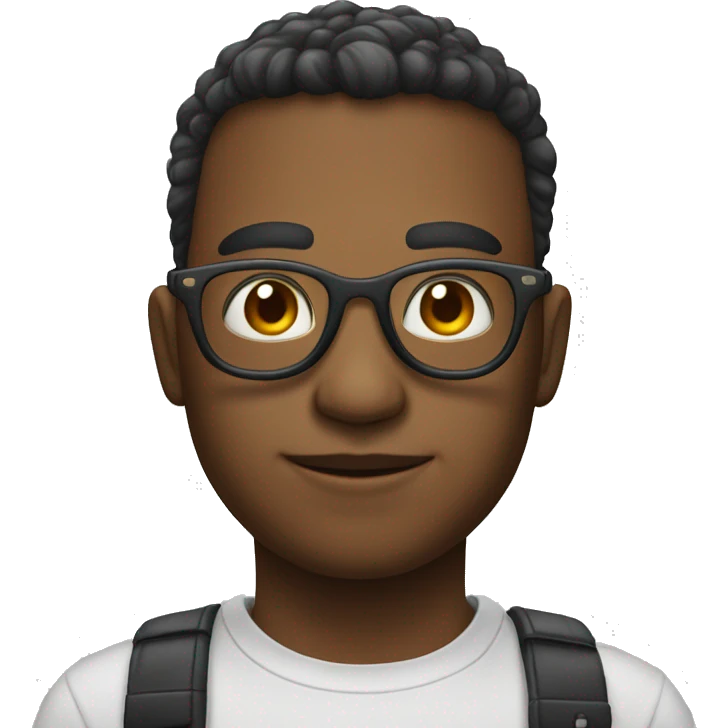 Jovem branco com óculos  emoji
