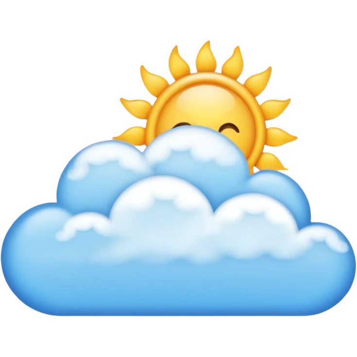 partly cloudy with sun emoji
