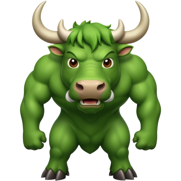 Green bull emoji