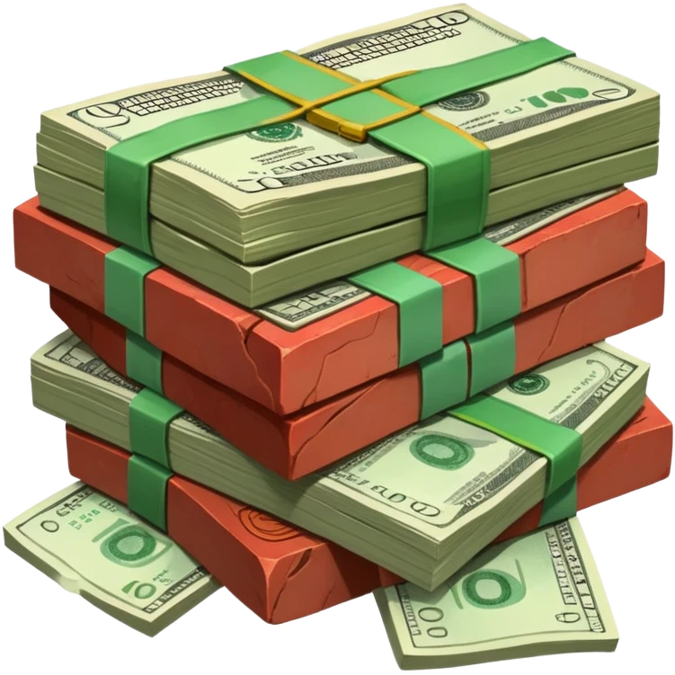 Bricks and stack bills  emoji