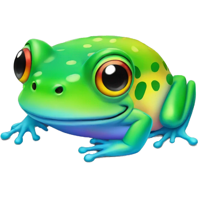 Rainbow frog emoji