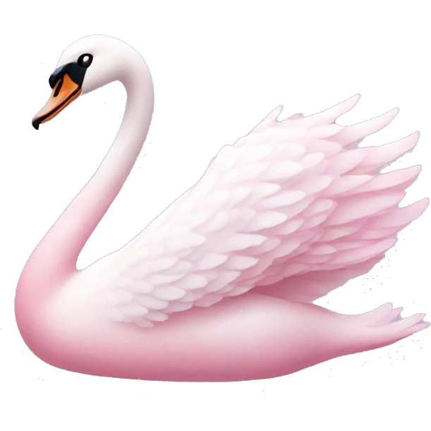 pastel pink swan emoji