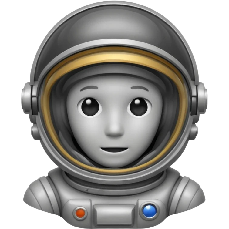 empty dark grey astronaut helmet emoji