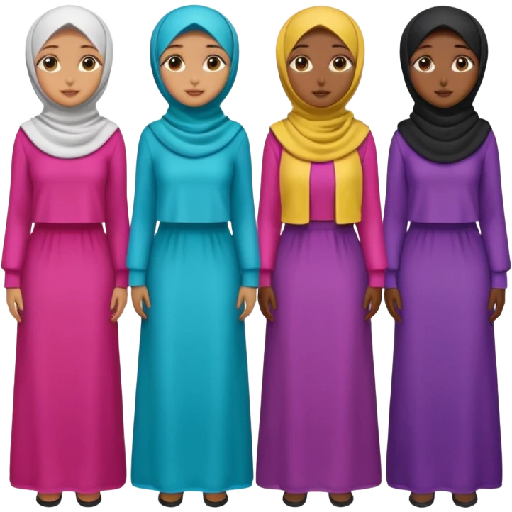 Hijabi girls with no face emoji