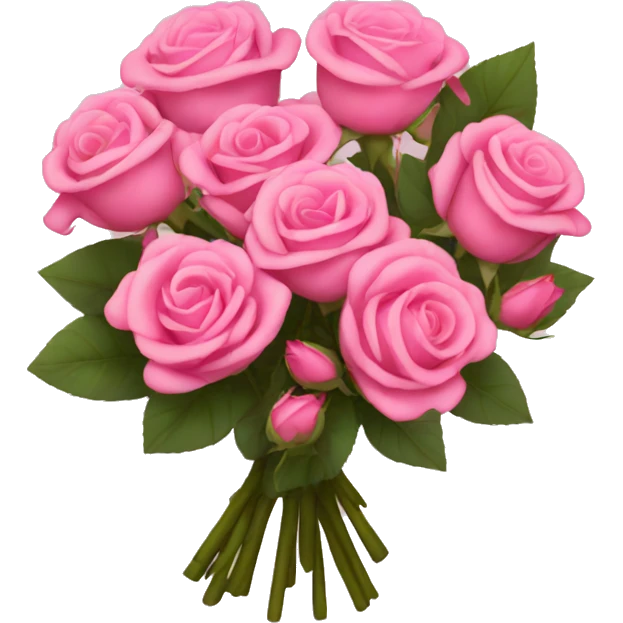 Pink bouquet of roses emoji