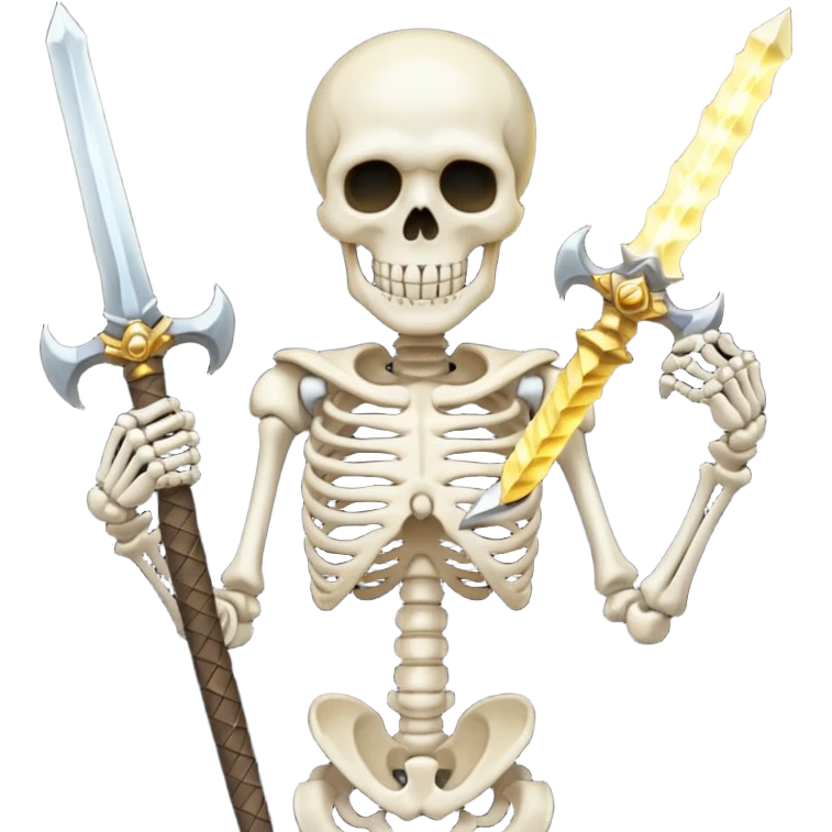Skeleton with gsword  emoji