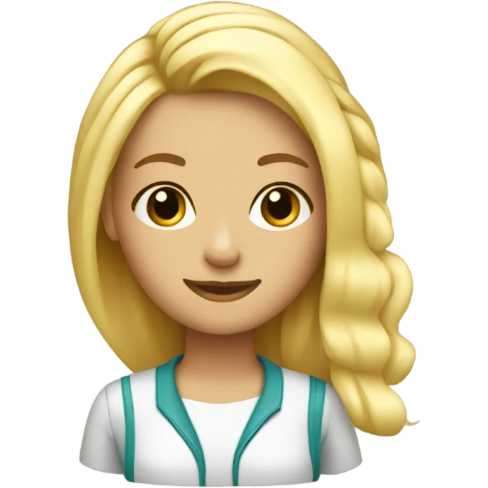 Blonde hairdresser girl emoji