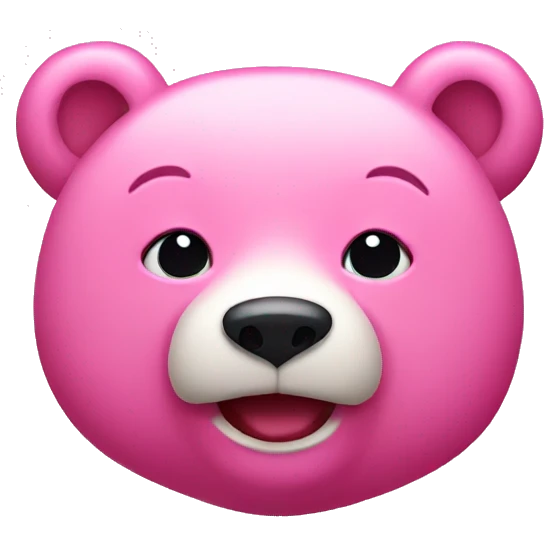 Pink bear  emoji