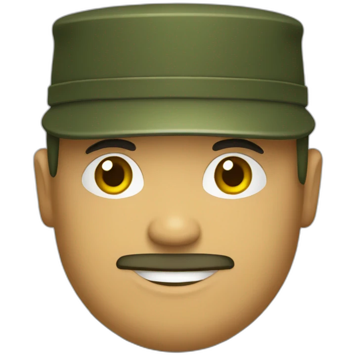 Militar saludando emoji