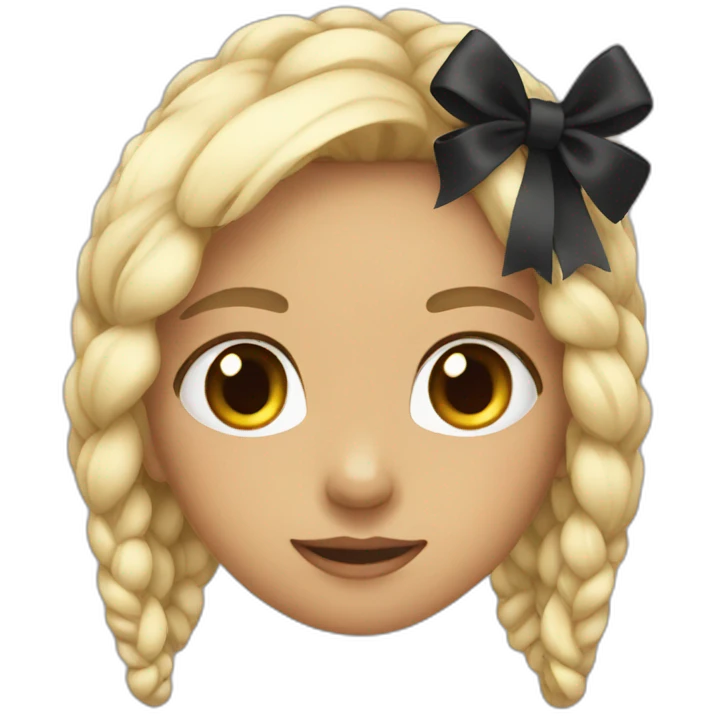 Cuteblack bow emoji