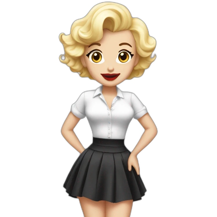 Marylin Monroe tight skirt emoji