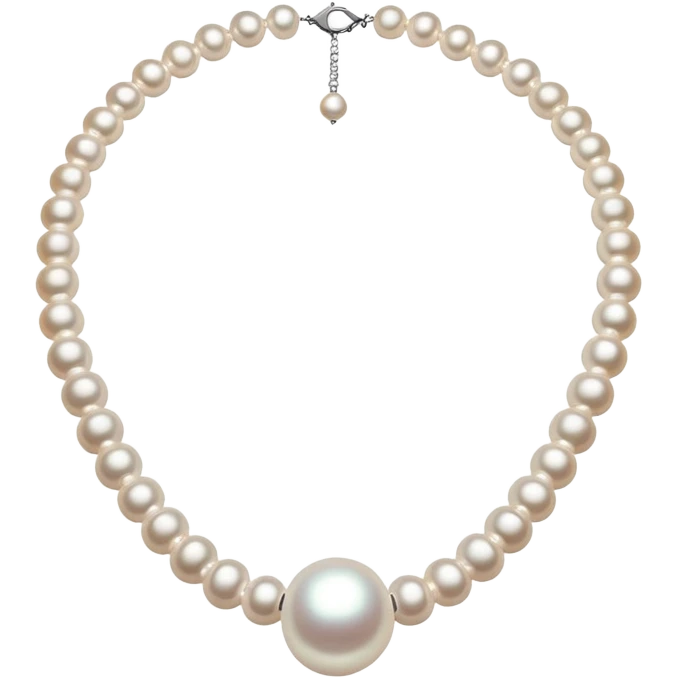 Pearl necklace jewelry emoji
