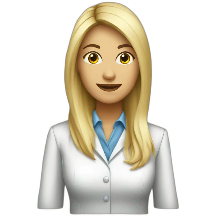 mujer conferencista blanca pelo largo liso negro  emoji
