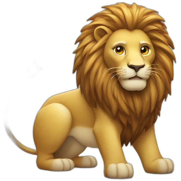 Lion sur électricité emoji