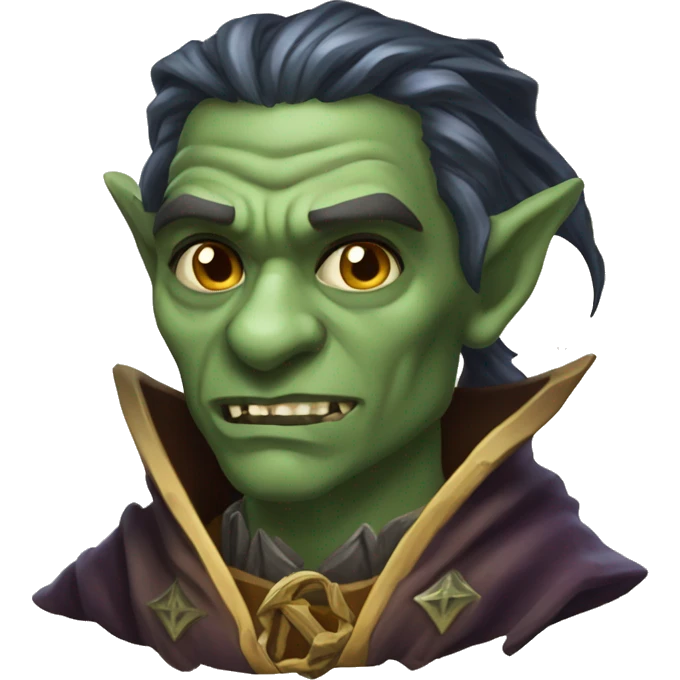 half-orc male wizard necromancer emoji