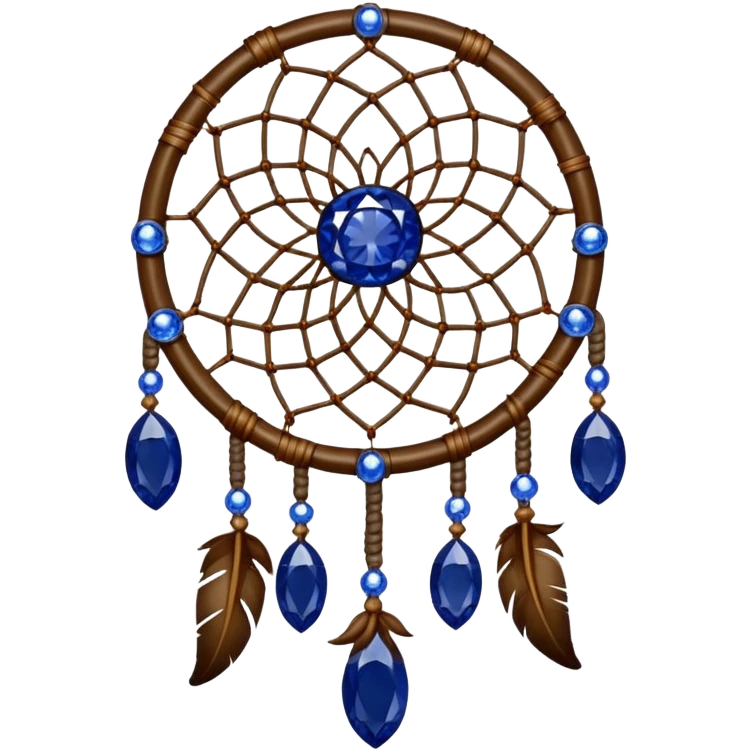 Dreamcatcher with sapphire stones emoji