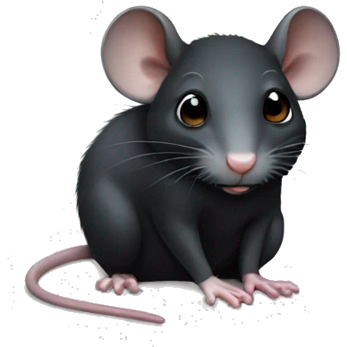 black cute rat emoji