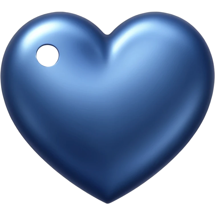 heart with a metallic indigo finish emoji