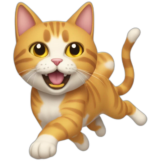 gato atacando uma pessoa emoji