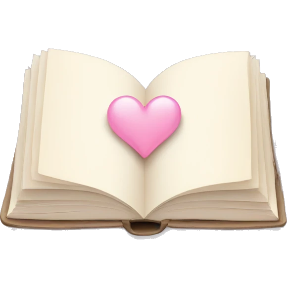 book with a light pink heart emoji