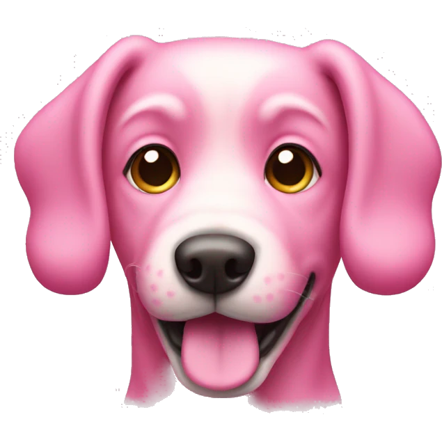 Pink dog emoji