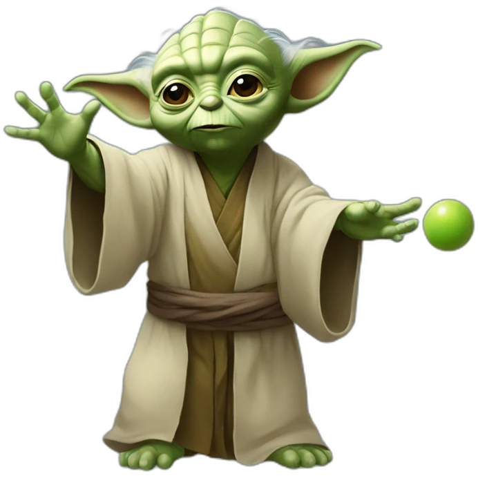 Yoda juggling emoji