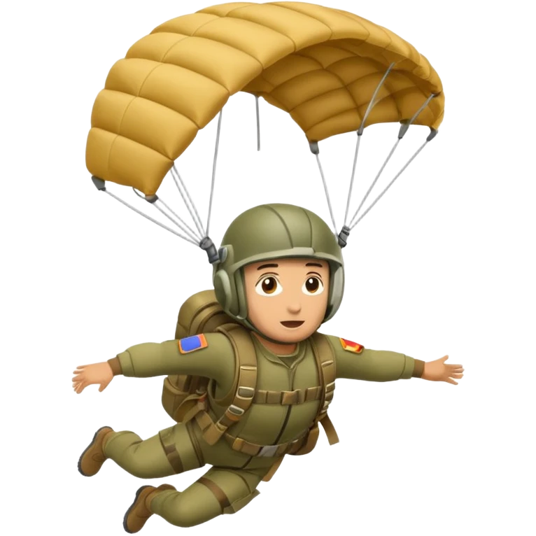  parachutiste militaire avec parachute emoji