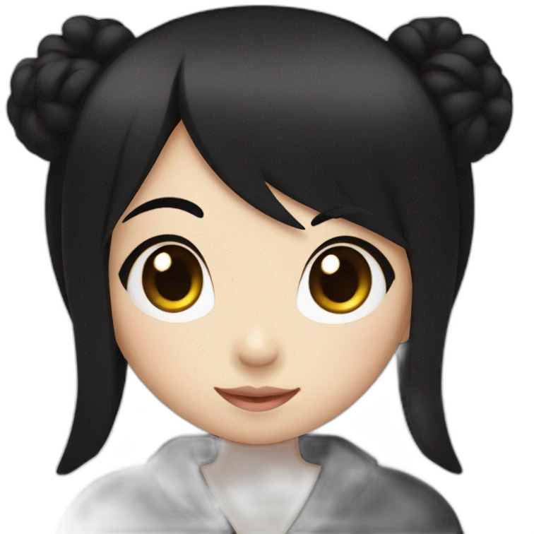 kuromi asian girl with black hair emoji