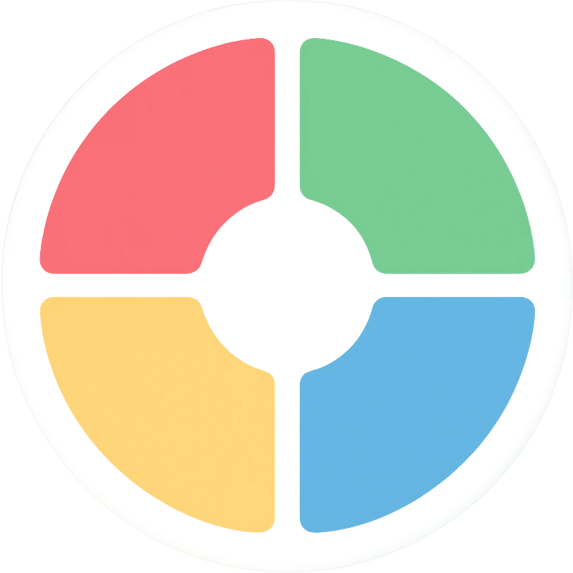 Simon game, modern flat design, four bright colored buttons, circular, minimal shadows, no text emoji