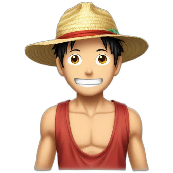 Luffy-avec-chapeau emoji